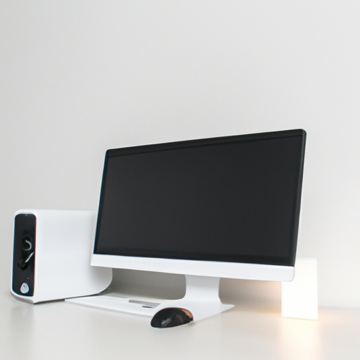 A casual desktop setup with a small form-factor pc to evoke the contrast between enthusiast and average user needs