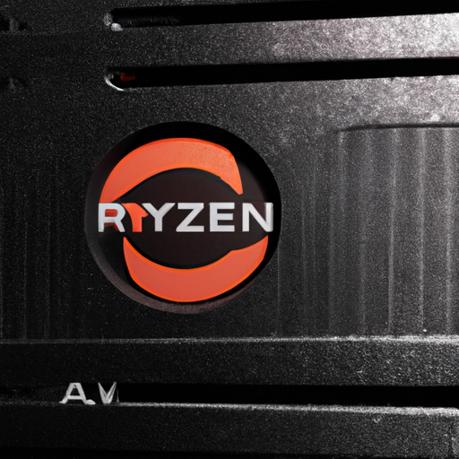 A close-up of the amd ryzen 7 sticker next to the ventilation grilles showing off the cooling system