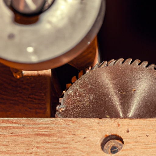 A close-up shot of the desks material and the motor with emphasis on the craftsmanship