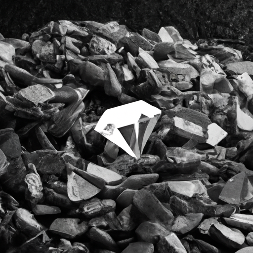 A crystal clear diamond amidst a pile of rough stones representing high-quality data within the usual data sets