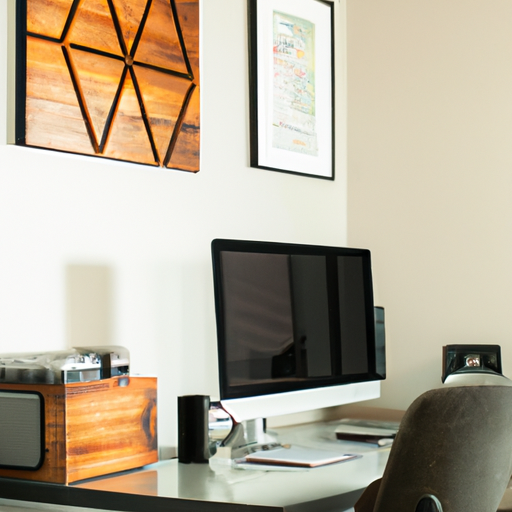 A neatly organized desk with the viewedge 27 2k monitor as the centerpiece