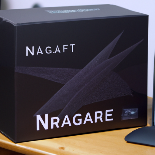 A photo of the netgear nighthawk raxe300 still in its box setting the scene for the unboxing