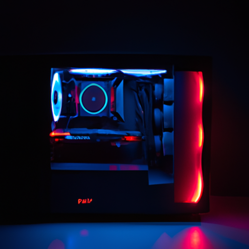 A sleek shot of the msi aegis zs gaming desktop with its rgb lighting illuminated
