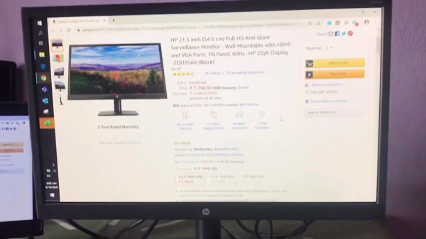 Hp 22uh 21.5 dual monitor bundle 1