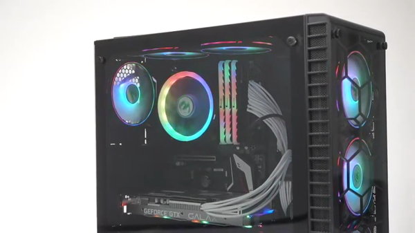 Musetex atx mid tower case with 6 argb fans 1