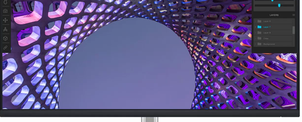 Dell p3221d 31.5 qhd monitor black full view