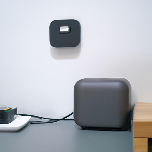 The docking station in a minimalist office setup