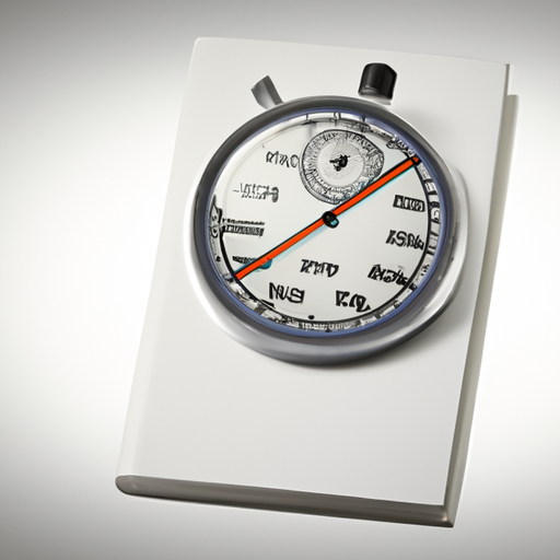 The e-reader with a stopwatch showing a significant time lapse indicating performance speed