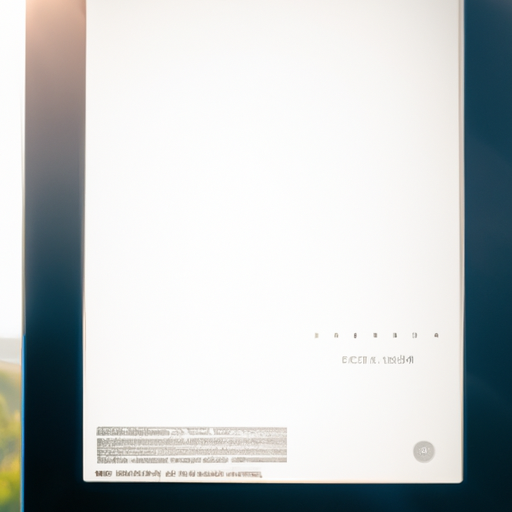 The e-readers display showing a page of an e-book under bright sunlight without any glare